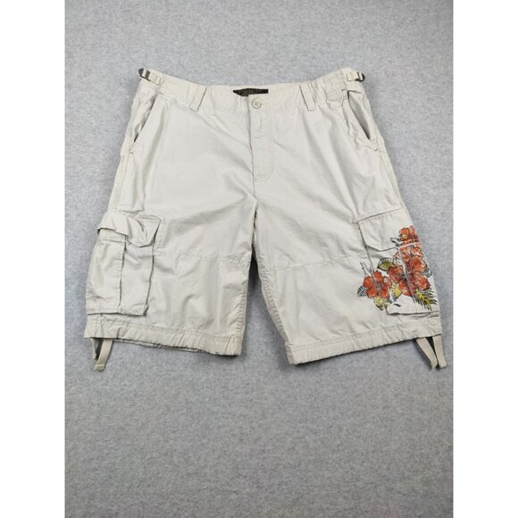 Old Navy Surplus Company Men's Floral Cargo Khaki Shorts Size 40 - Picture 1 of 7